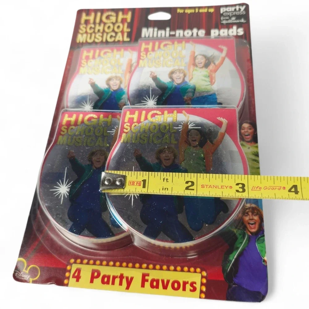 Vtg Disney High School Musical Mini Notepads Hallmark Party Favors 4 Pack NEW